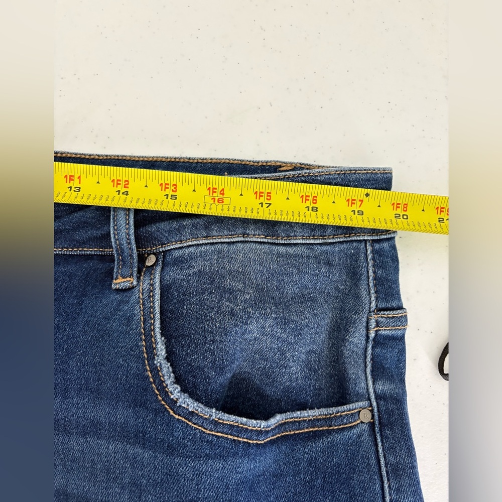 Risen plus size High Rise Raw Hem‎ High Rise Distressed Jeans NWT RDP5479X 608 - Picture 8 of 11